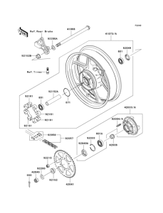 ER650 Задняя ступица колеса