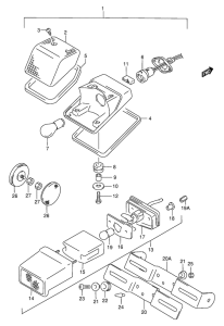 DR650 Задний фонарь