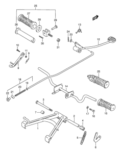 BX120 Подножки