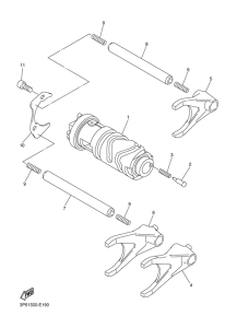 FJR1300A Shift cam & fork