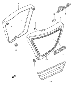 GN250 Обтекатель задний