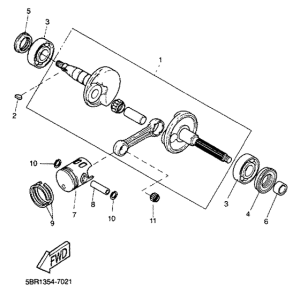 YQ50 Коленчатый вал и Поршень
