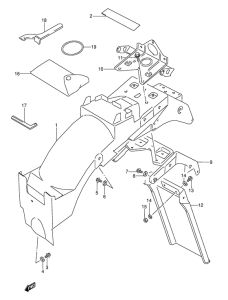 GSX600 Заднее крыло
