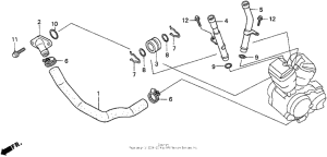 VT600CD2 Патрубки охлаждения