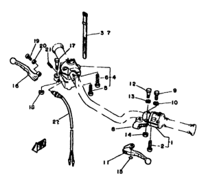 RD250LC Handle switch. lever