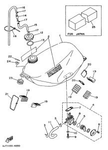 TZ125 Топливный бак