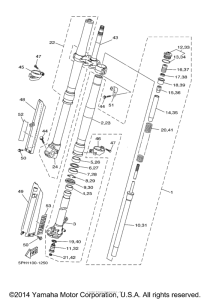 WR250FP Передняя вилка