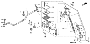 NX650 Задний тормозной цилиндр