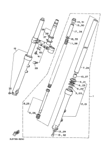XV125S Передняя вилка