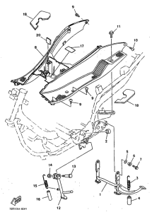 YP125 Stand. footrest