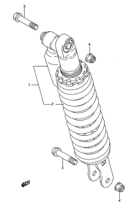 RM80 Абсорбер удавный в сборе задний