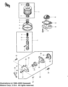 KZ400 Насос масляный  / фильтр масляный