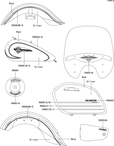VN1500 Decals(red / silver)(vn1500-l2)