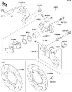 KLX300R Rear brake(klx300-a7 / a8)