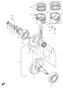 GS125 Вал коленчатый