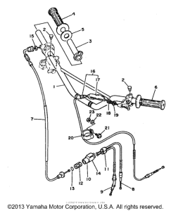 RT180G Steering handle - cable