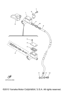 TTR125LM Главный тормозной цилиндр