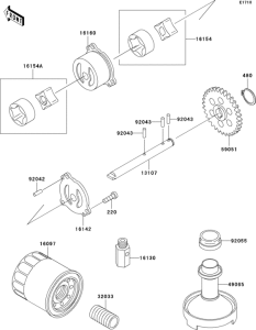 ZX600 Масляный насос