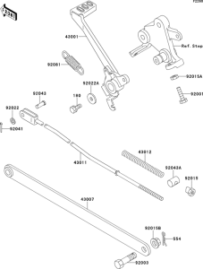 EX500 Педаль тормоза