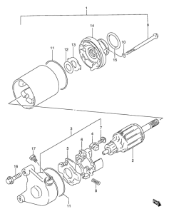 DF200 Стартерный мотор