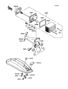 KE100 Задний фонарь