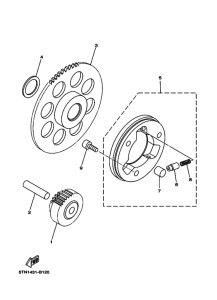 TTR110E Муфта стартера
