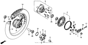 GB500 Переднее колесо