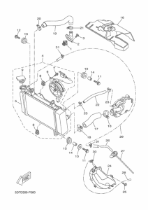 MT125A Radiator & hose
