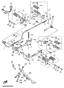XV535 Stand. footrest