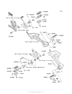 ZR750LAS Подножки