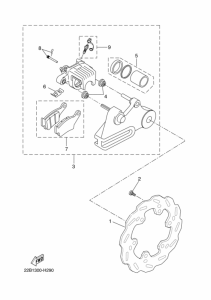 WR125R Задний суппорт