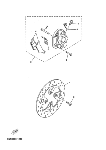 YP125D Передний суппорт