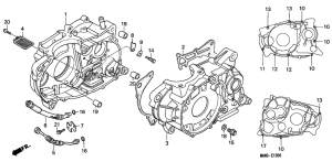 NX650 Картер двигателя