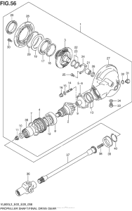 VL800 Propeller Shaft / final Drive Gear