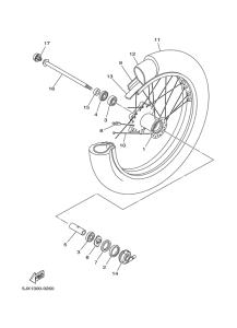 XVS250 Переднее колесо