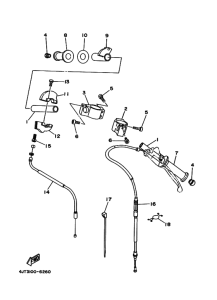 TZ125 Рулевой рычаг и кабель