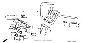 VT1100C Handlebar + top bridge