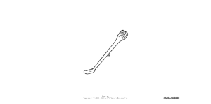 GL1800 (ABS) Side stand (chrome)