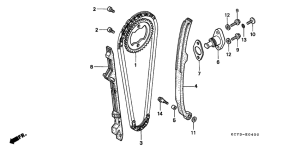 XR400R Цепь грм / натяжное устройство