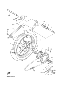 XJR1300 Переднее колесо