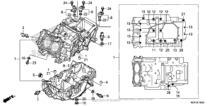 CTX700 Картер двигателя