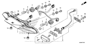 VFR800F Задний фонарь