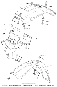 IT250F Front fender - rear fender