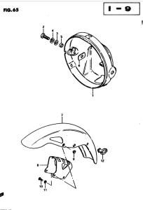 GS450 Headlamp housing - front fender