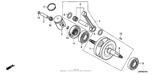 CR85R Коленвал