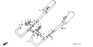 CB450S Глушитель