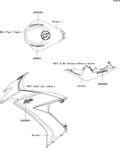 ZX1000 Decals(green)(e8f)