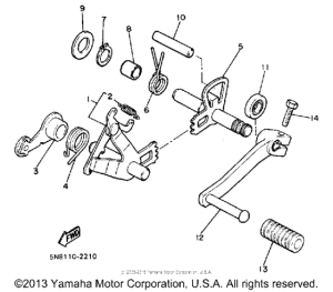 XJ700NC Вал переключения