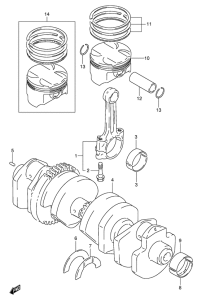 GSX-R1100 Вал коленчатый