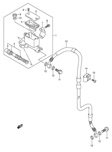 DR-Z400 Передний тормозной цилиндр